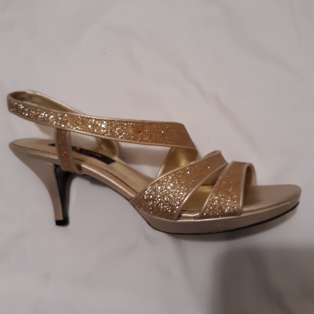 Nina of New York Women's Platino Glitter Heels - Picture 3 of 5